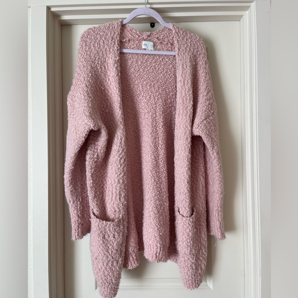 Pink cardigan